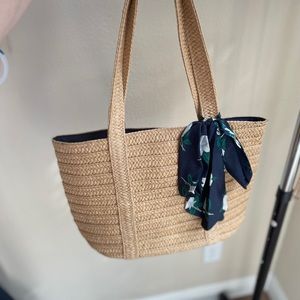 Draper James straw handbag